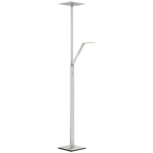 2-Light LED Floor Lamp in Chiseled Nickel by George Kovacs
