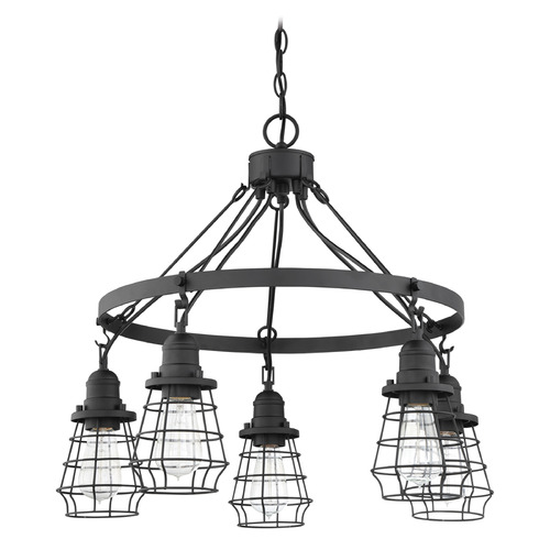 Craftmade Lighting Thatcher Flat Black Chandelier by Craftmade Lighting 50625-FB