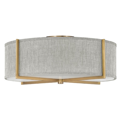 Hinkley Axis Large Semi-Flush in Brass & Heathered Gray by Hinkley Lighting 41709HB