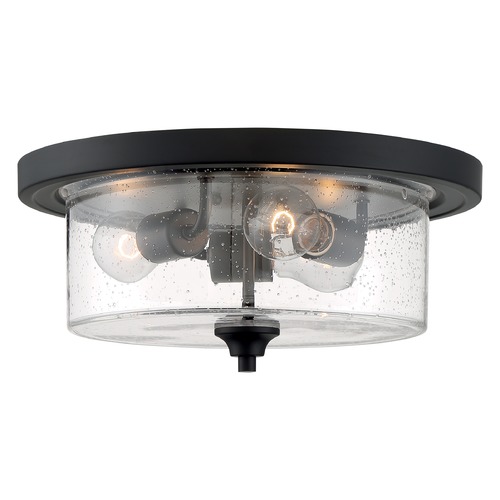 Satco Lighting Bransel Matte Black Flush Mount by Satco Lighting 60/7291