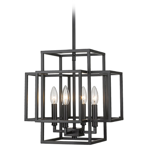 Z-Lite Titania Matte Black Pendant by Z-Lite 454-14MB