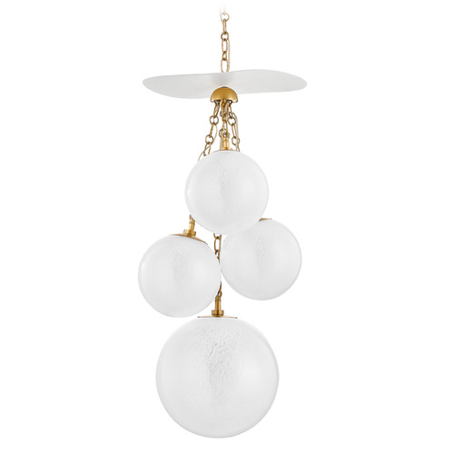 Corbett Lighting Antoinette Vintage Brass Pendant Light with Globe Shade