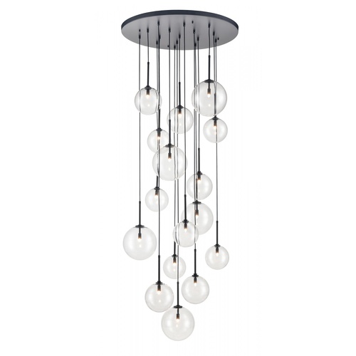 Delilah 16-Light Pendant in Black by Avenue Lighting