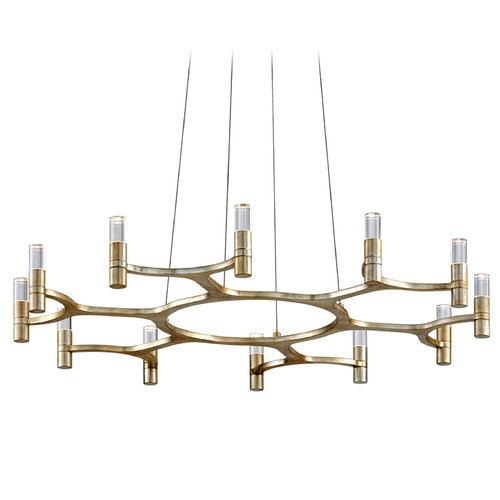 Corbett Lighting Nexus Warm Silver Leaf LED Chandelier