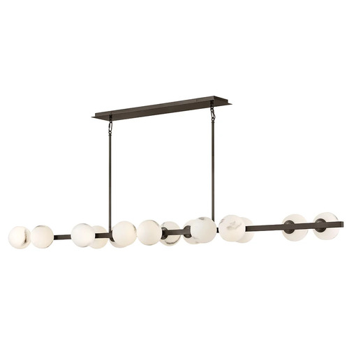 Selene 14-light Linear Chandelier in Black Oxide by Fredrick Ramond