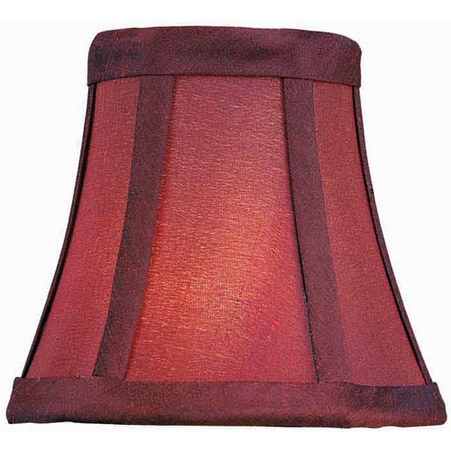 Lite Source Lighting Burgundy Bell Lamp Shade with Clip-On Assembly CH577-5