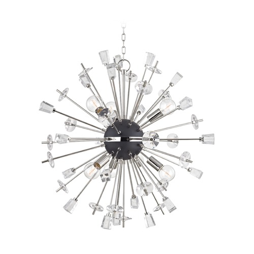 Hudson Valley Lighting Liberty 32-Inch Chandelier in Polished Nickel by Hudson Valley Lighting 5032-PN