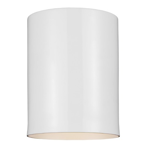 Visual Comfort Studio Collection Cylindrical LED Flush Mount in White by Visual Comfort Studio 7813801EN3-15