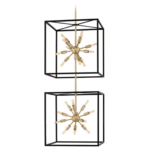 Aros 51.50-Inch High Black Stacked Chandelier by Hinkley Lighting