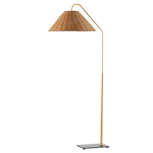 Mitzi by Hudson Valley Mitzi Juliet Brass and Black Flush Mount Light HL599401-AGB/TBK