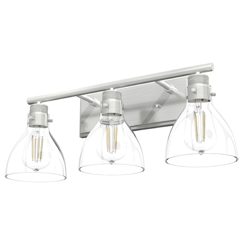 Hunter Fan Company Hunter Fan Company Van Nuys Brushed Nickel Bathroom Light 48036