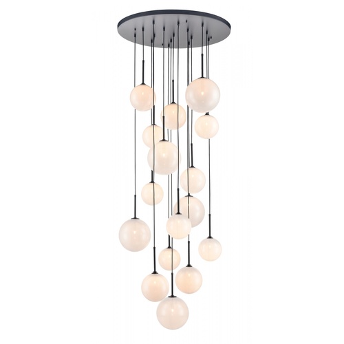 Delilah 16-Light Pendant in Matte Black by Avenue Lighting