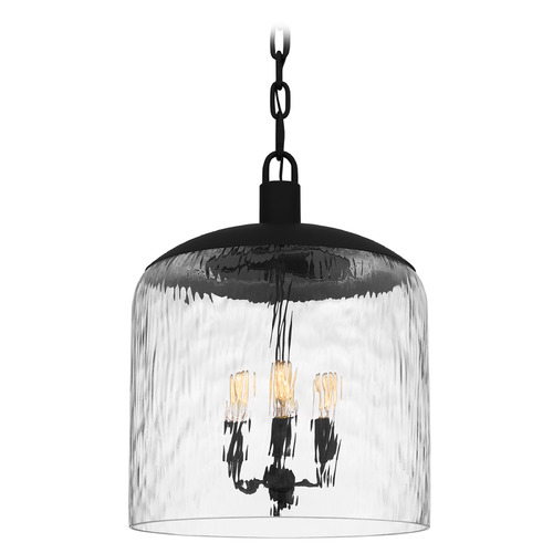 Quoizel Lighting Selma Matte Black Pendant Light with Bowl / Dome Shade