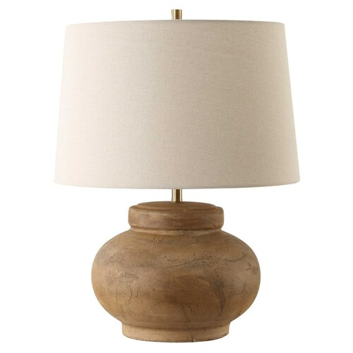 The Uttermost Company Urbino Aged Terracotta Table Lamp with Empire Shade
