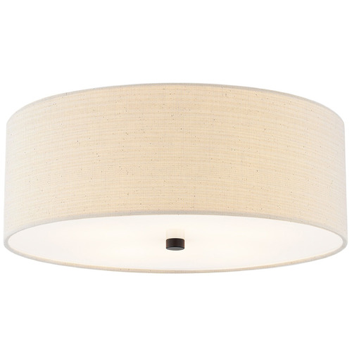 Justice Design Group Justice Design Classic 18 Inch Drum Flush Mount Black FAB-9731-CREM-MBLK