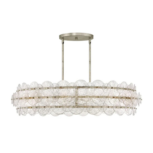 Rene Large Drum Chandelier in Glacial by Fredrick Ramond