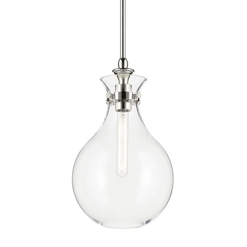 Kichler Lighting Laria 9.75-Inch Mini Pendant in Polished Nickel by Kichler Lighting 52776PNCLR