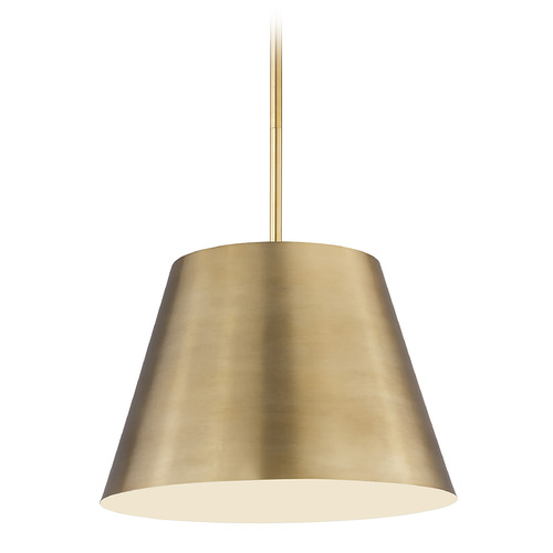 Z-Lite Z-Lite Lilly Rubbed Brass Pendant Light with Empire Shade 2307-18RB