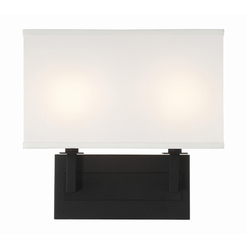 Crystorama Lighting Durham Black Forged Sconce