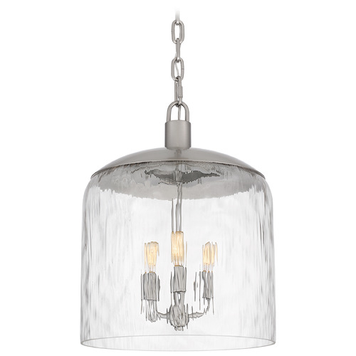 Quoizel Lighting Quoizel Pendant Brushed Nickel Pendant Light with Bowl / Dome Shade