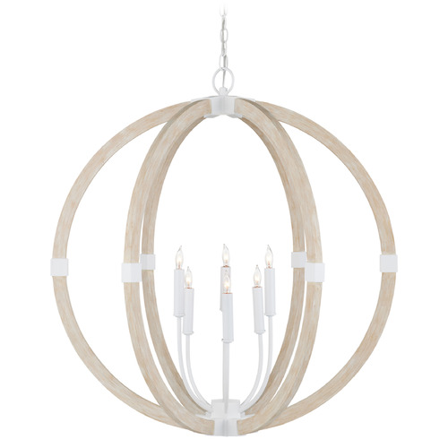 Currey and Company Bastian Sandstone / Sugar White Pendant Light