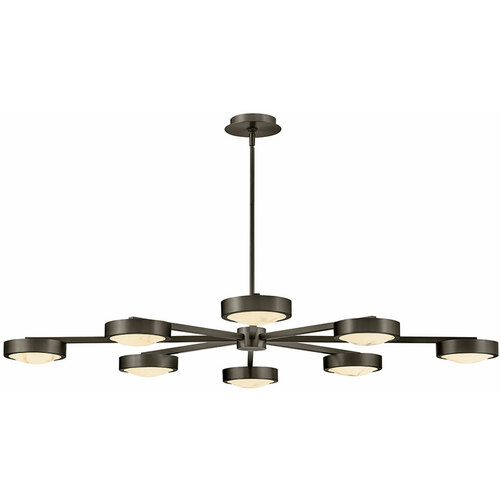 Cava Large Convertible LED Semi-Flush in Black by Fredrick Ramond