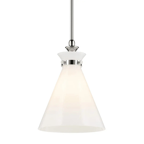 Kichler Lighting Laria 10.50-Inch Cone Pendant in Polished Nickel by Kichler Lighting 52774PN