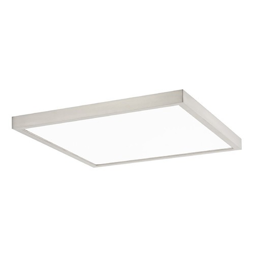 Design Classics Lighting Flat LED Light Surface Mount 14-Inch Square Satin Nickel 3000K 1560LM 14309-SN SQ T16 3O