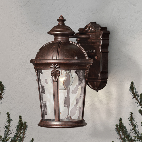 Outdoor Wall Light with Clear Glass in River Rock by Hinkley Lighting