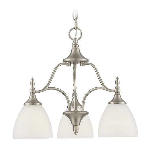 Savoy House Herndon Satin Nickel Mini Chandelier by Savoy House 1-1000-3-SN