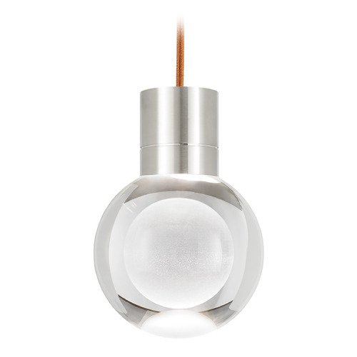 Mina LED Warm Dim Mini Pendant in Nickel & Copper by Visual Comfort Modern