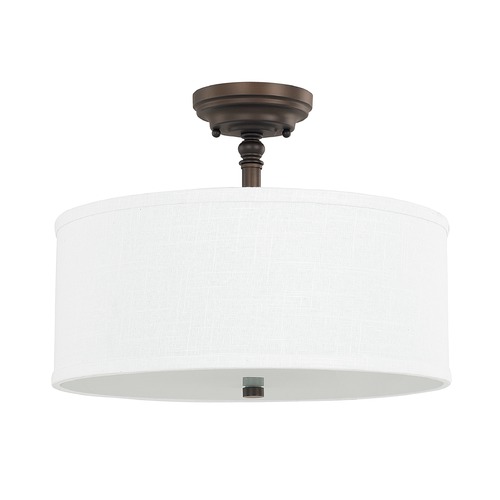 Capital Lighting Loft 15.25-Inch Semi-Flush in Burnished Bronze by Capital Lighting 3923BB-480