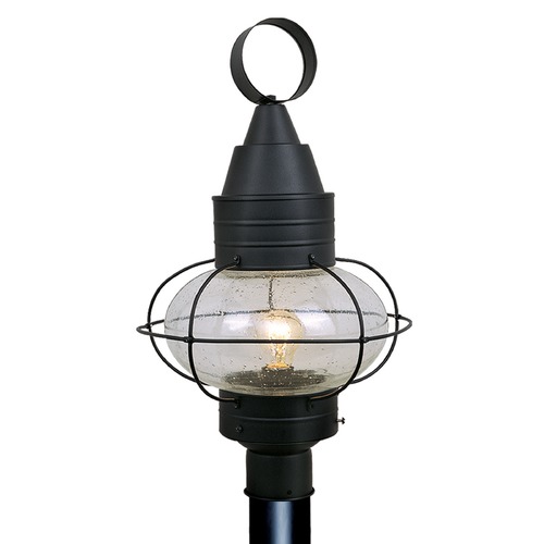 Seeded Glass Post Light Black by Vaxcel Lighting
