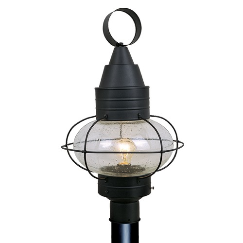 Vaxcel Lighting Seeded Glass Post Light Black by Vaxcel Lighting OP21835TB