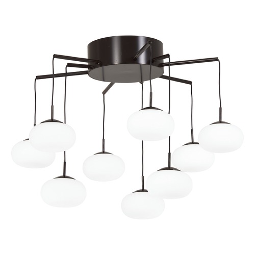 George's Web LED Chandelier in Bronze & Gold Dust by George Kovacs