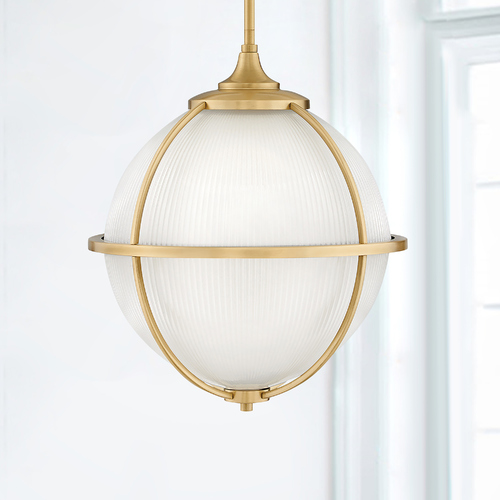 Odeon 15-Inch Satin Brass Pendant by Hinkley Lighting