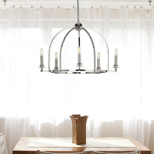 Progress Lighting Seneca Polished Nickel 5-Light Chandelier by Progress Lighting P400115-104