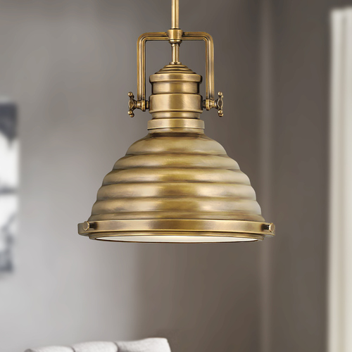 Keating 14.25-Inch Heritage Brass Pendant by Hinkley Lighting