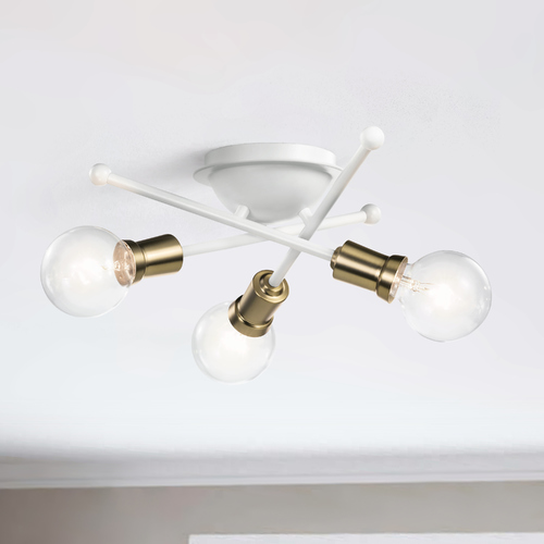 Armstrong 15-Inch White Flush Mount by Kichler Lighting