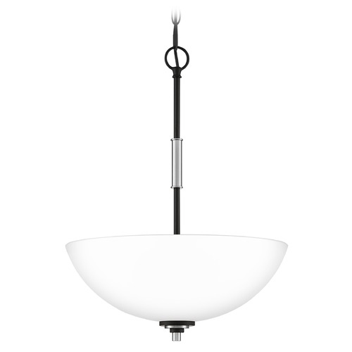 Quoizel Lighting Conrad 16-Inch Pendant in Nickel & Black by Quoizel Lighting CRD2816BN