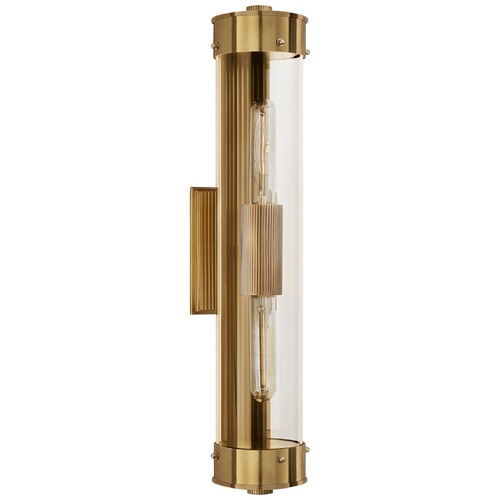 Visual Comfort Signature Collection Thomas OBrien Marais Bath Sconce in Antique Brass by Visual Comfort Signature TOB2318HABCG