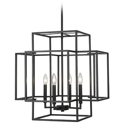 Z-Lite Titania Matte Black Pendant by Z-Lite 454-22MB