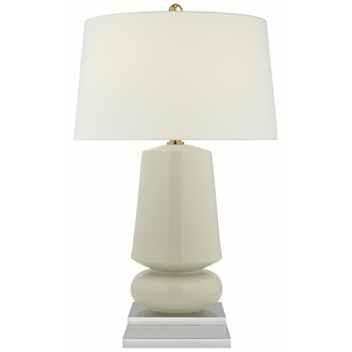 Visual Comfort Signature Collection Parisienne Coconut Porcelain Table Lamp with Drum Shade