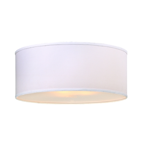 22-Inch White Linen Drum Shade for Milo Collection by Design Classics