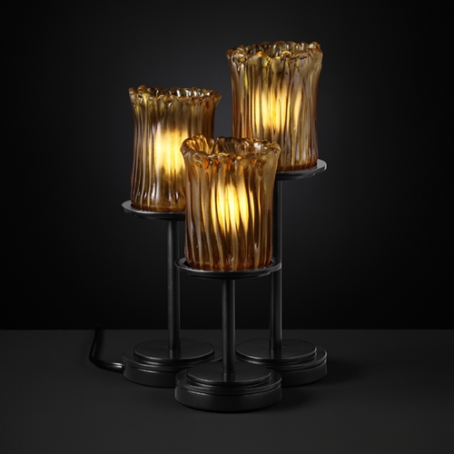 Veneto Luce Collection Matte Black Table Lamp by Justice Design Group