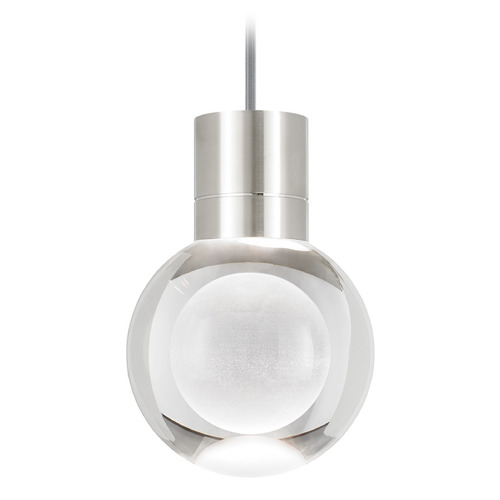 Mina LED Warm Dim Mini Pendant in Nickel & Gray by Visual Comfort Modern