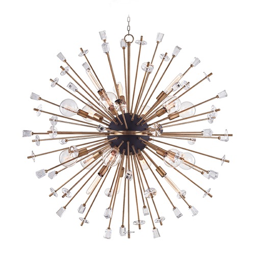 Liberty 60-Inch Chandelier in Aged Brass by Hudson Valley Lighting