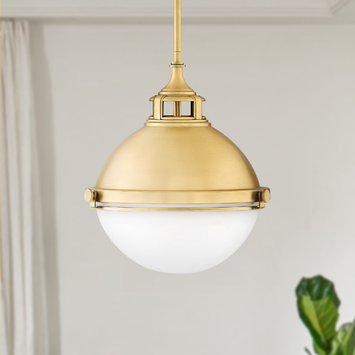 Hinkley Fletcher 13.50-Inch Satin Brass Pendant by Hinkley Lighting 4834SA