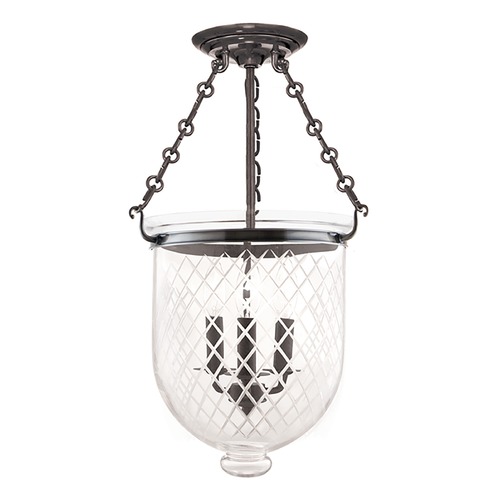 Hudson Valley Lighting Hampton Historic Nickel Semi-Flush Mount by Hudson Valley Lighting 253-HN-C2