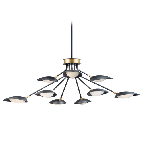 Maxim Lighting Scan Black & Satin Brass LED Chandelier by Maxim Lighting 21699BKSBR